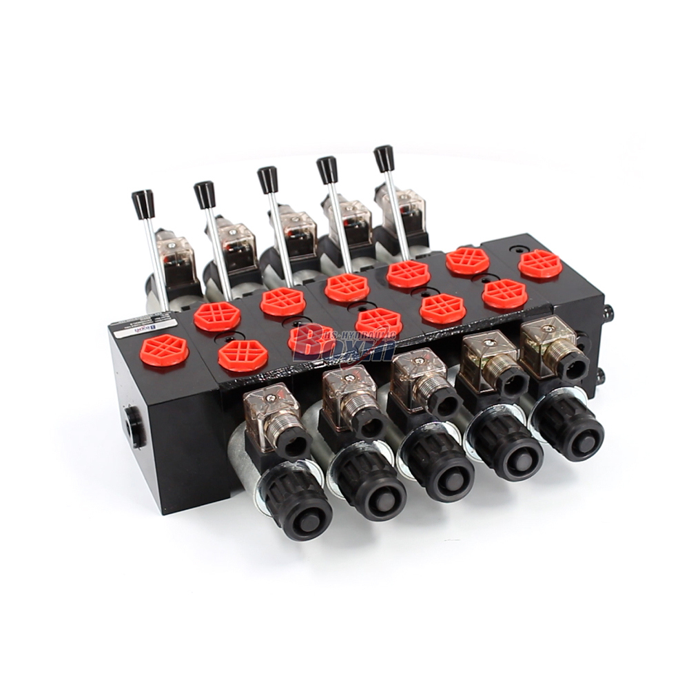 DCV58 电磁和手动 5 联 分块式方向阀