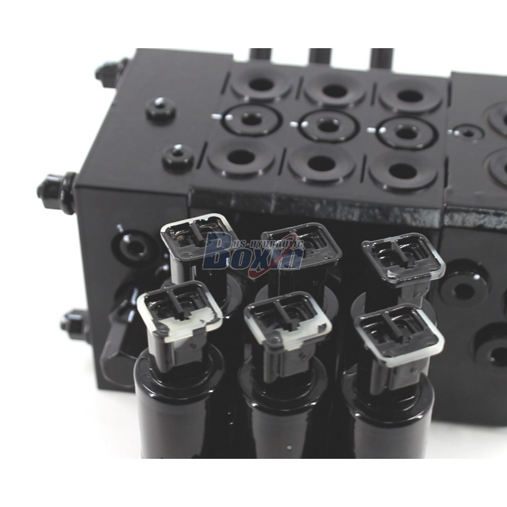 DCV55 Electro-hydraulic 3 Spool Sectional Directional Valve for Mobile Equipment detail image