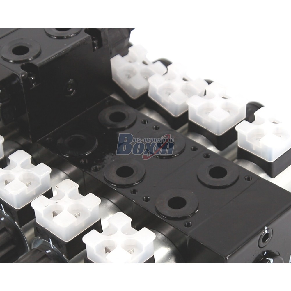 Large Scale Production DCV56-H Solenoid 5 Spool Sectional Control Valves detail image