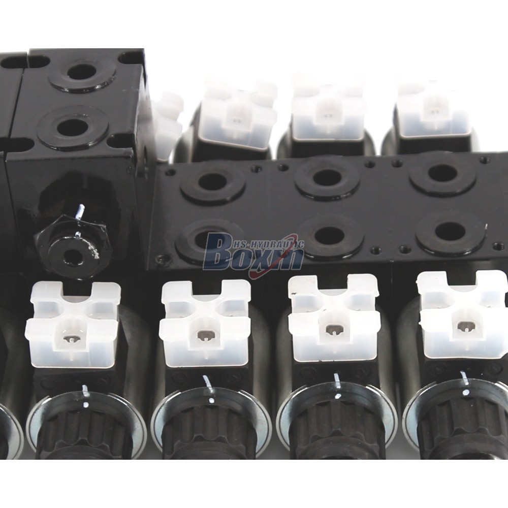 Large Scale Production DCV56-H Solenoid 5 Spool Sectional Control Valves detail image