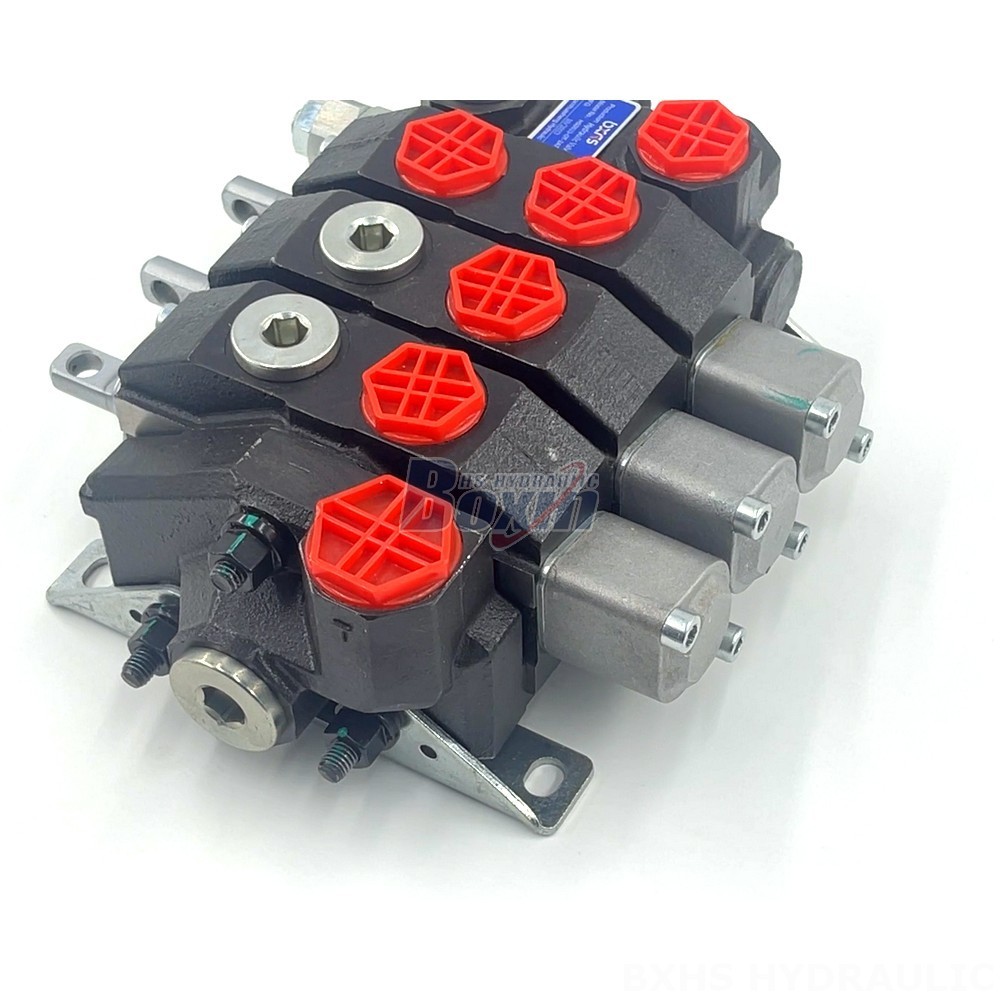 Control Hydraulic Solenoid Valve 3-Spool Monoblock Directional Valve - Wholesale & Distribution detail image