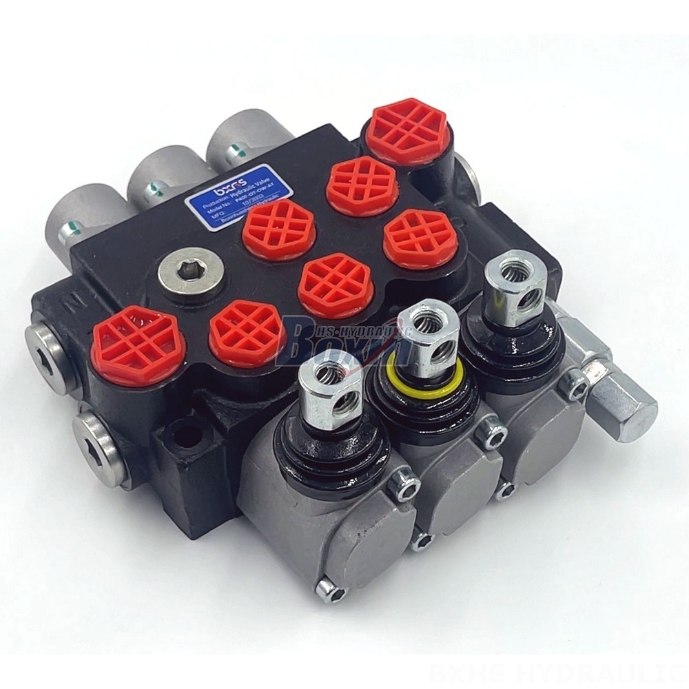 Solenoid Hydraulic Directional Control Valve P40 Manual 3 Spool Monoblock Directional Valve detail image