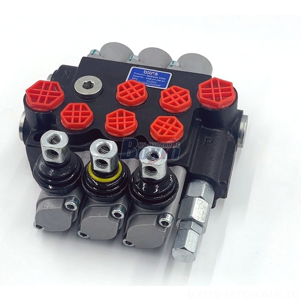 Solenoid Hydraulic Directional Control Valve P40 Manual 3 Spool Monoblock Directional Valve detail image