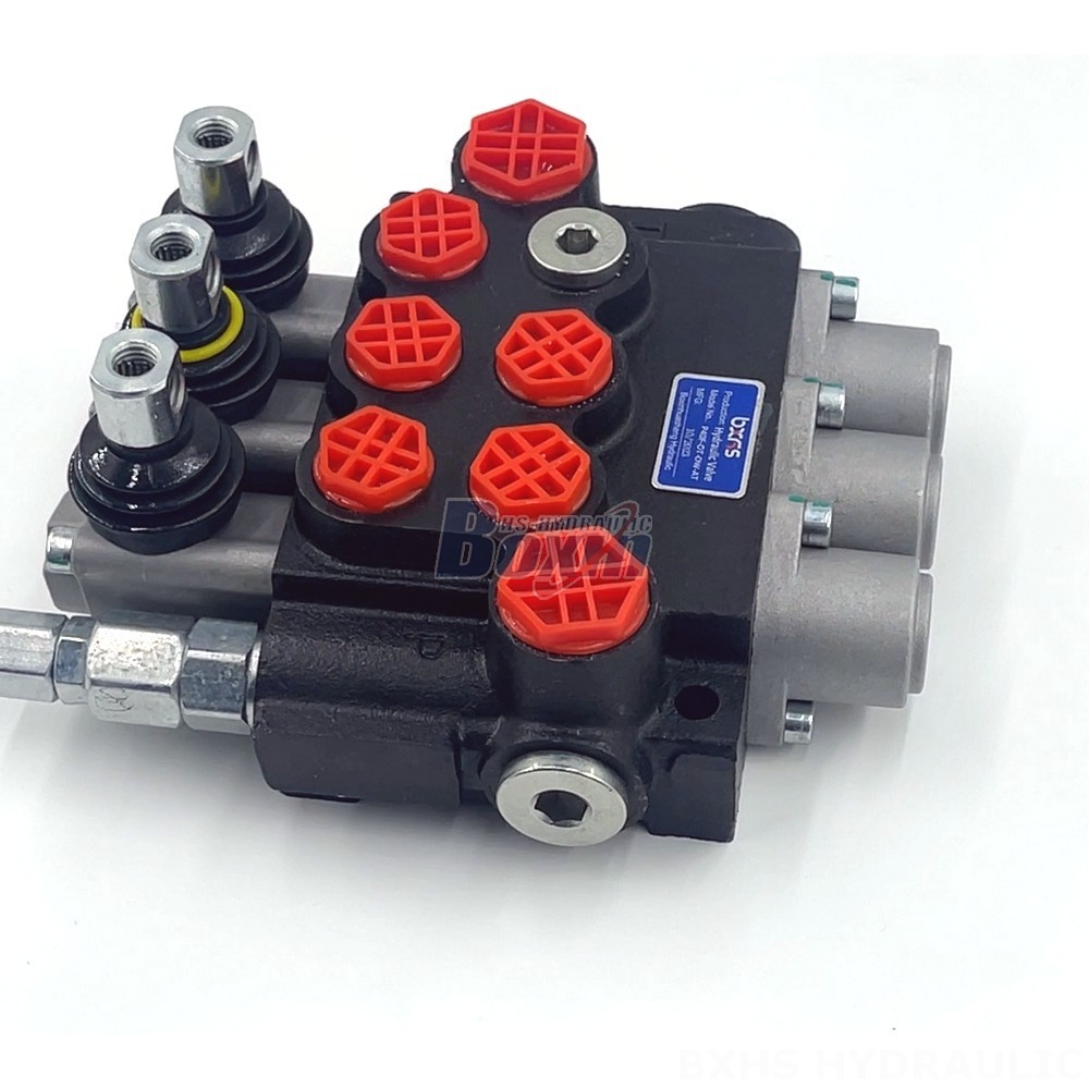 Hydraulic Solenoid Valves Turnkey Solutions for P40 Manual 3 Spool Monoblock Directional Valve detail image