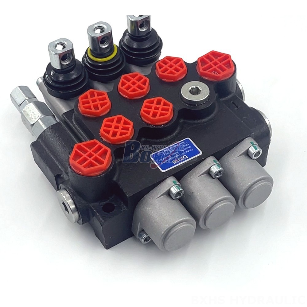 Hydraulic Solenoid Valves Turnkey Solutions for P40 Manual 3 Spool Monoblock Directional Valve detail image