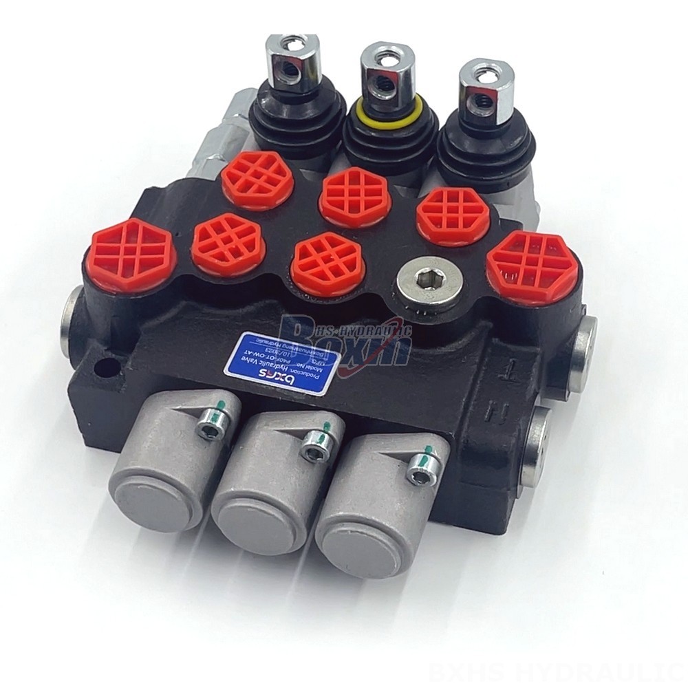 Hydraulic Solenoid Valves Turnkey Solutions for P40 Manual 3 Spool Monoblock Directional Valve detail image
