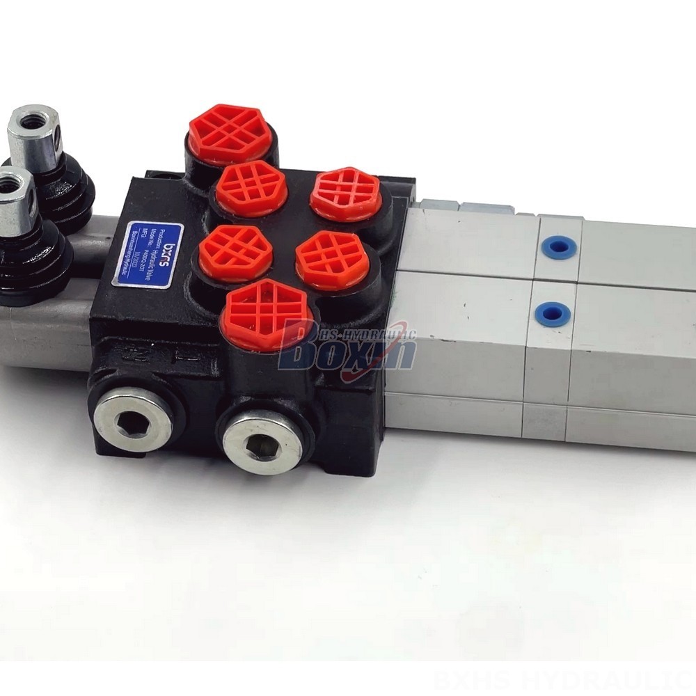 Manual Hydraulic Directional Control Valves P40 Pneumatic 2 Spool Monoblock Directional Valve detail image