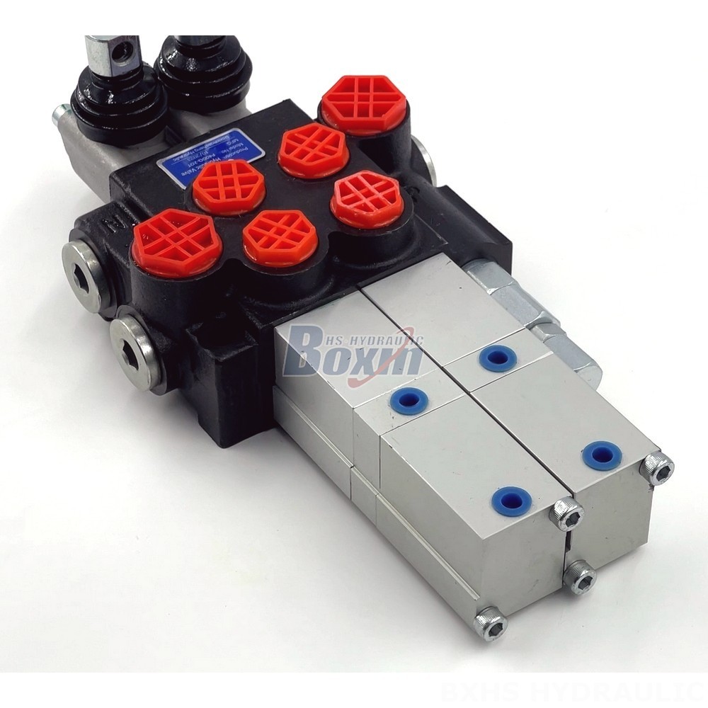 Manual Hydraulic Directional Control Valves P40 Pneumatic 2 Spool Monoblock Directional Valve detail image