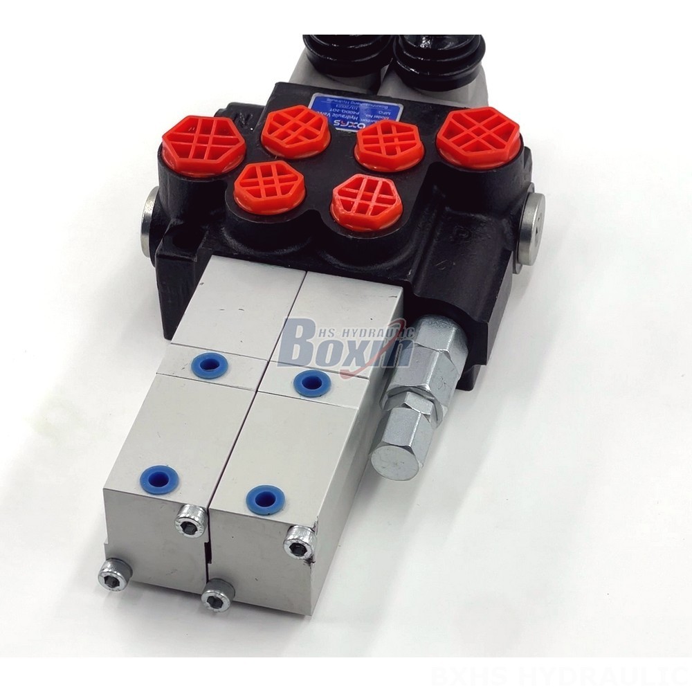 Manual Hydraulic Directional Control Valves P40 Pneumatic 2 Spool Monoblock Directional Valve detail image