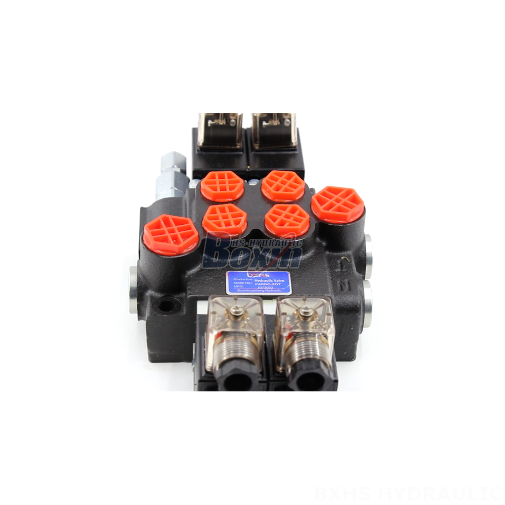 Pressure Control Valve Hydraulic Private Label P40 Solenoid 2 Spool Monoblock Directional Valves detail image