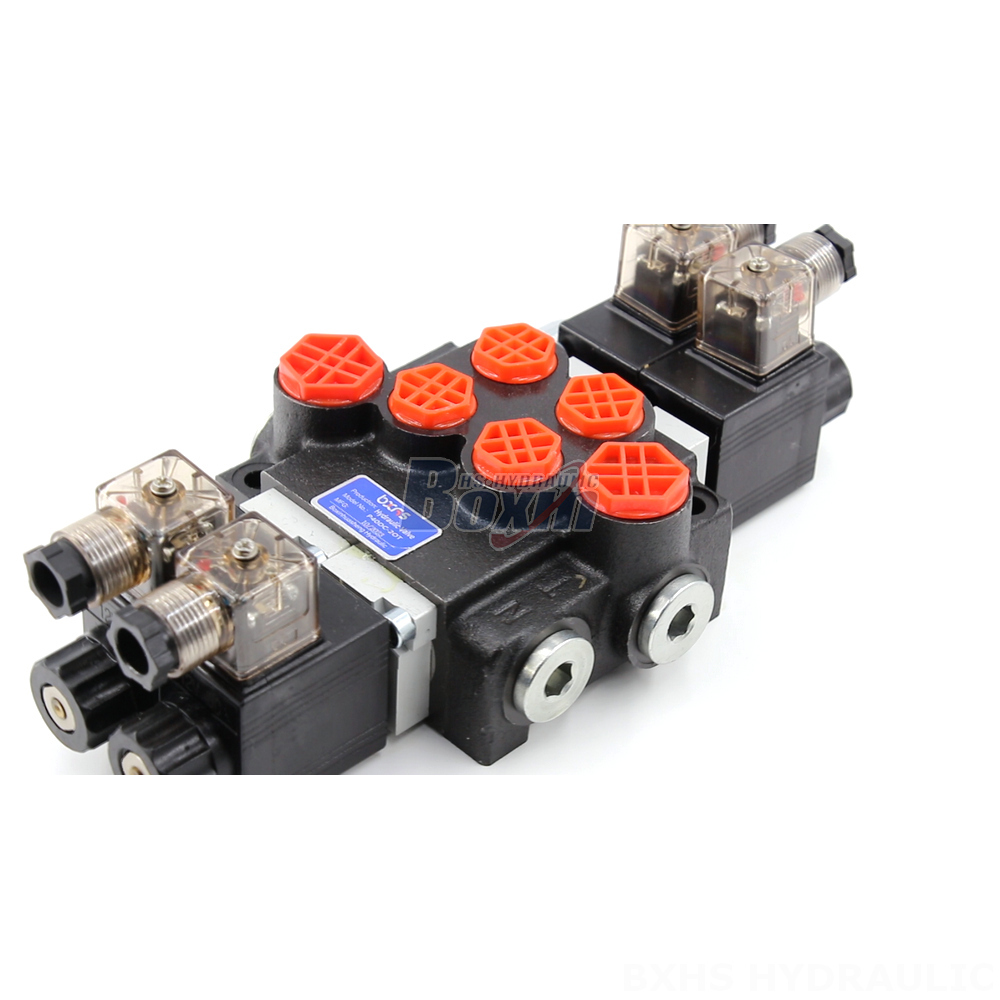 Pressure Control Valve Hydraulic Private Label P40 Solenoid 2 Spool Monoblock Directional Valves detail image