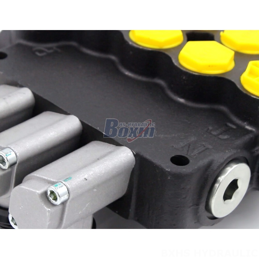 Hydraulic On-off Solenoid Valve Manual 3 Spool Monoblock Directional Valve | P80-G12-G34-AT-2OT detail image