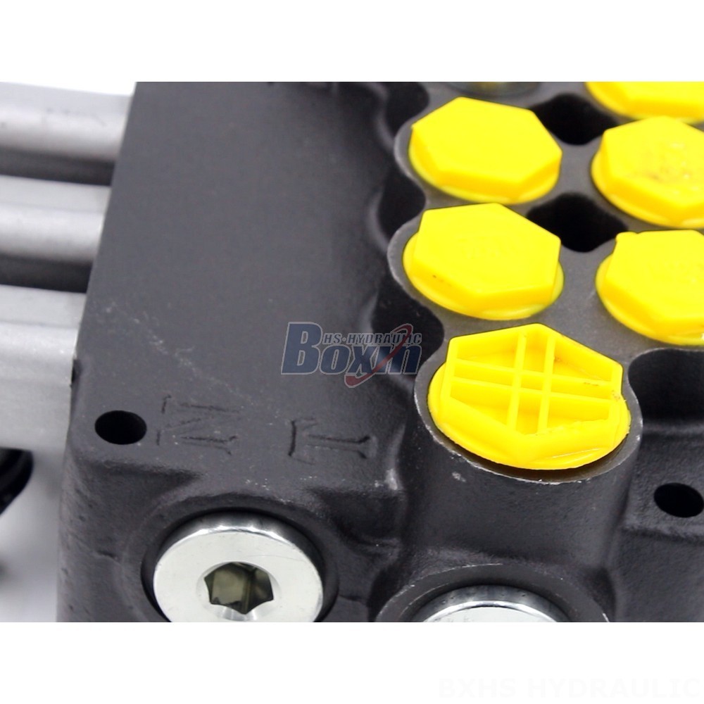 Hydraulic On-off Solenoid Valve Manual 3 Spool Monoblock Directional Valve | P80-G12-G34-AT-2OT detail image