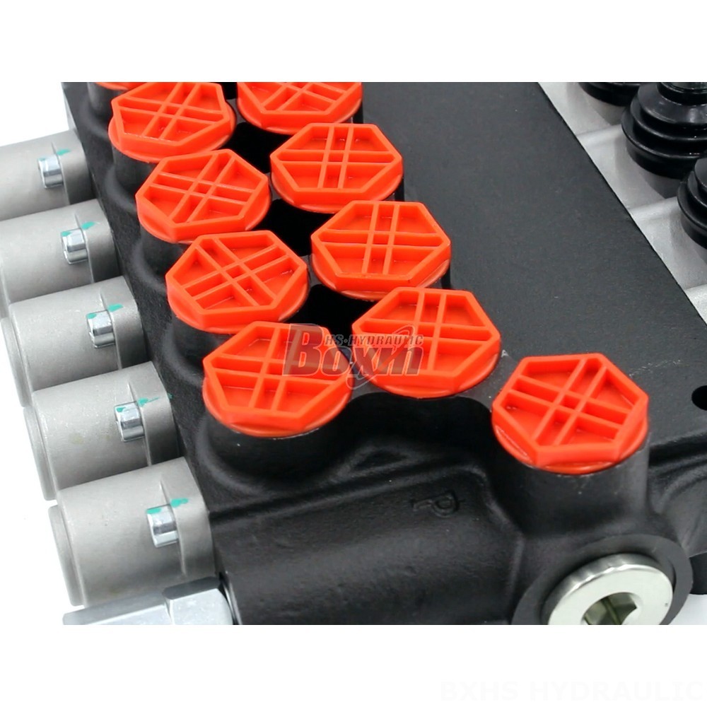 Valves Cutting Machine P80-G34-5OT Manual 5 Spool Monoblock Directional Valve Supplier China detail image
