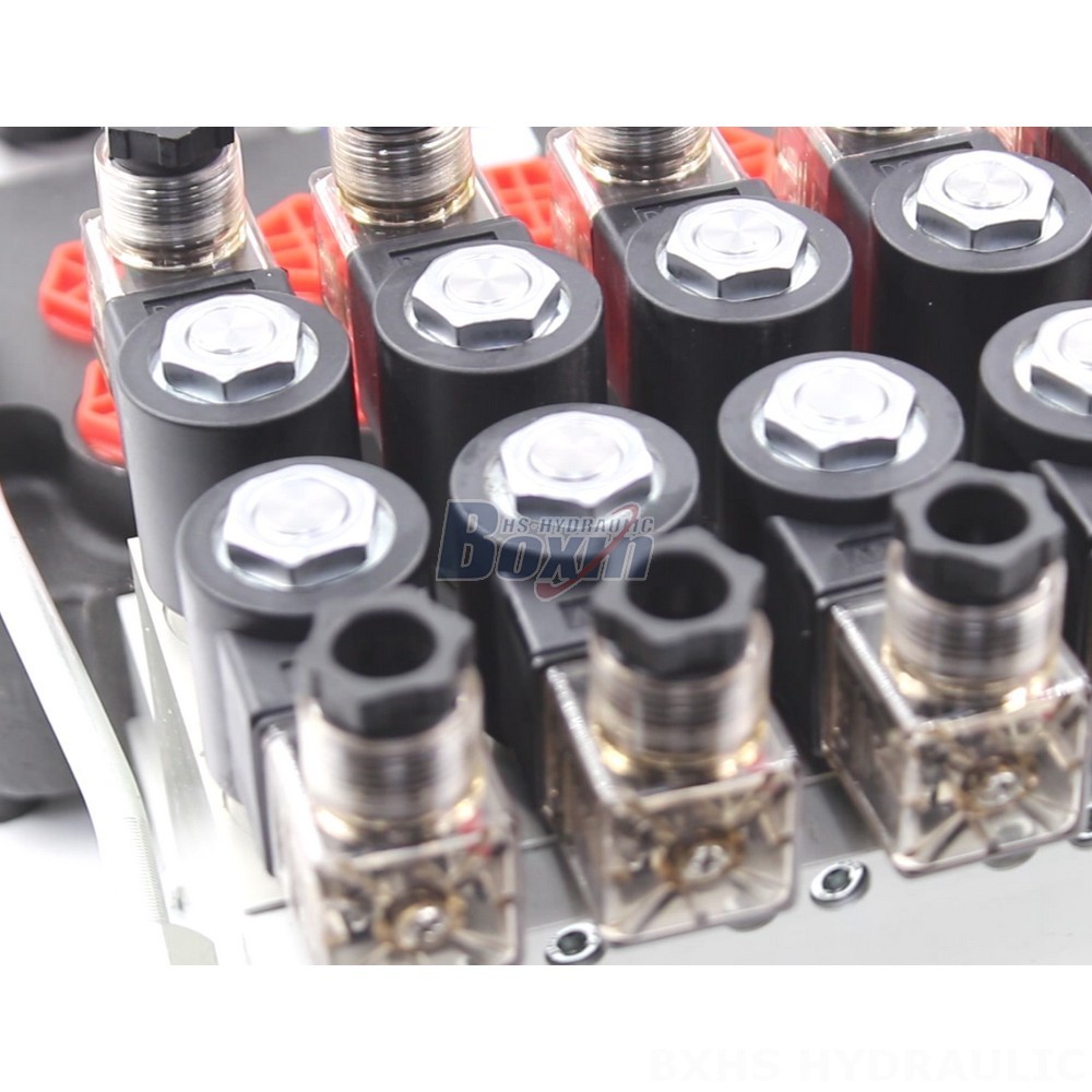 P80 Electro-hydraulic 5 Spool Monoblock Directional Valve - Factory Direct detail image
