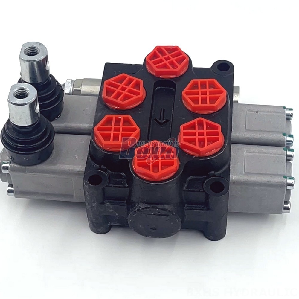 Dual Spool Hydraulic Valve Q45 Manual 2 Spool Monoblock Directional Valve | Premium Hydraulics detail image