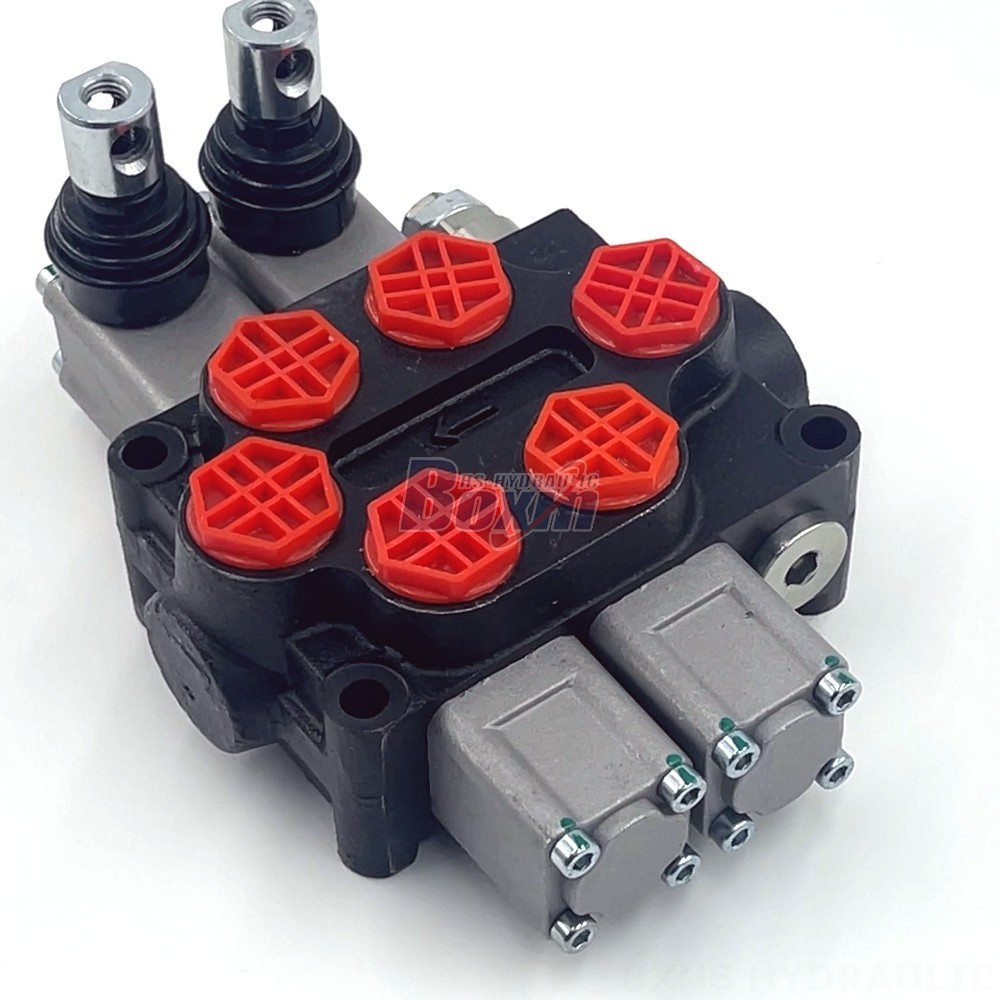 Dual Spool Hydraulic Valve Q45 Manual 2 Spool Monoblock Directional Valve | Premium Hydraulics detail image
