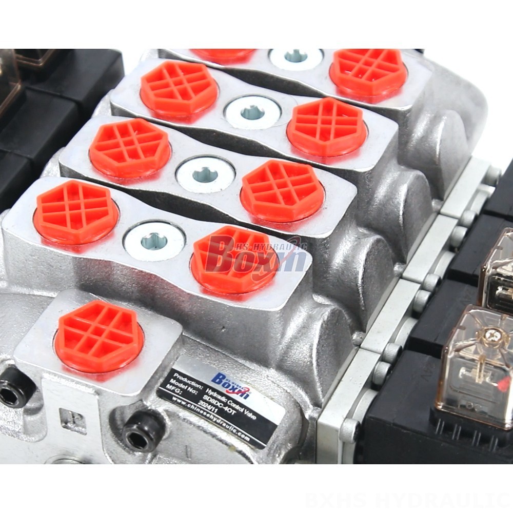 SD8 Solenoid 4 Spool Sectional Directional Valve - Factory Direct detail image