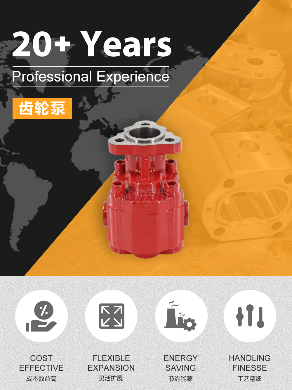 CBHX1025SK 25 毫升/转 20 MPa (2900 psi) 液压齿轮泵