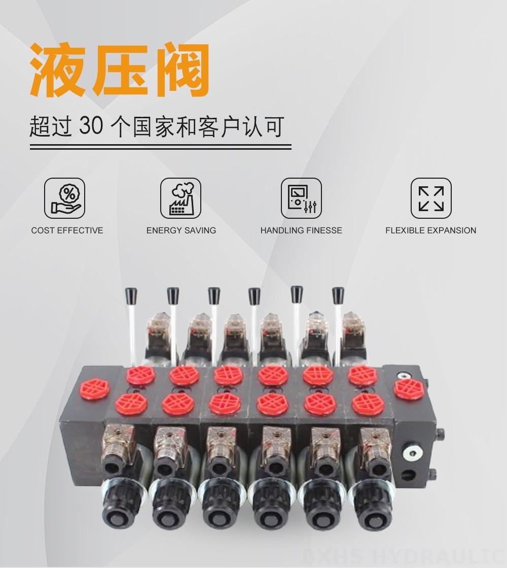 DCV58 电磁 6路 分块式方向阀