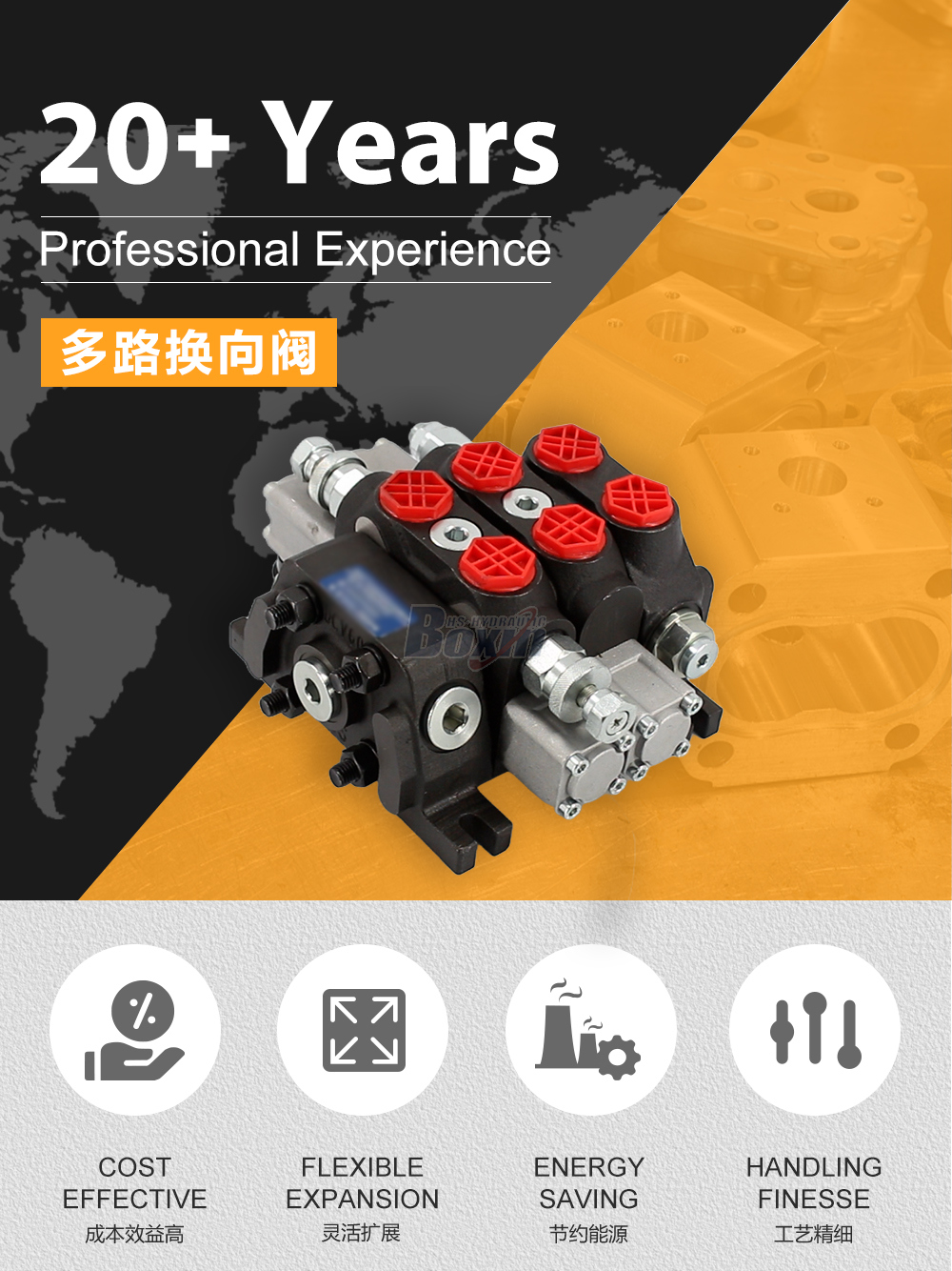 DCV60-FZJ 手控 2 联 分块式方向阀