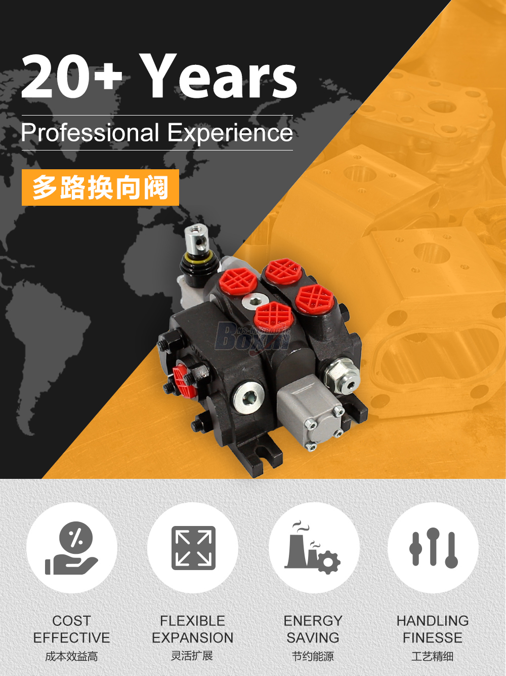 DCV60 手控 1 联 分块式方向阀