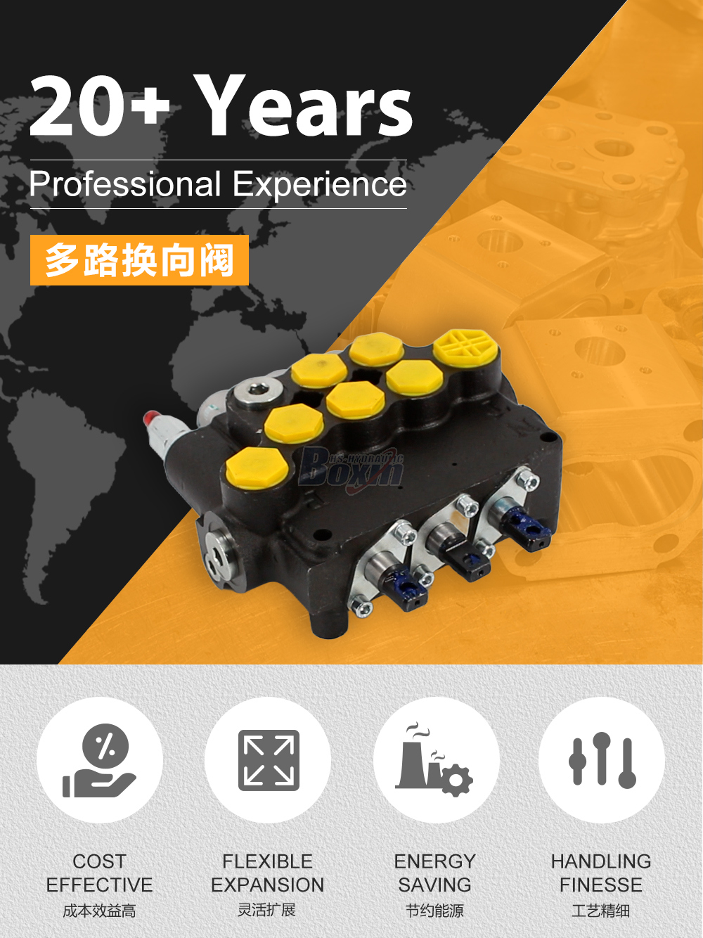 P80A-G-BT-2OT 软轴 3 联 单块式方向阀