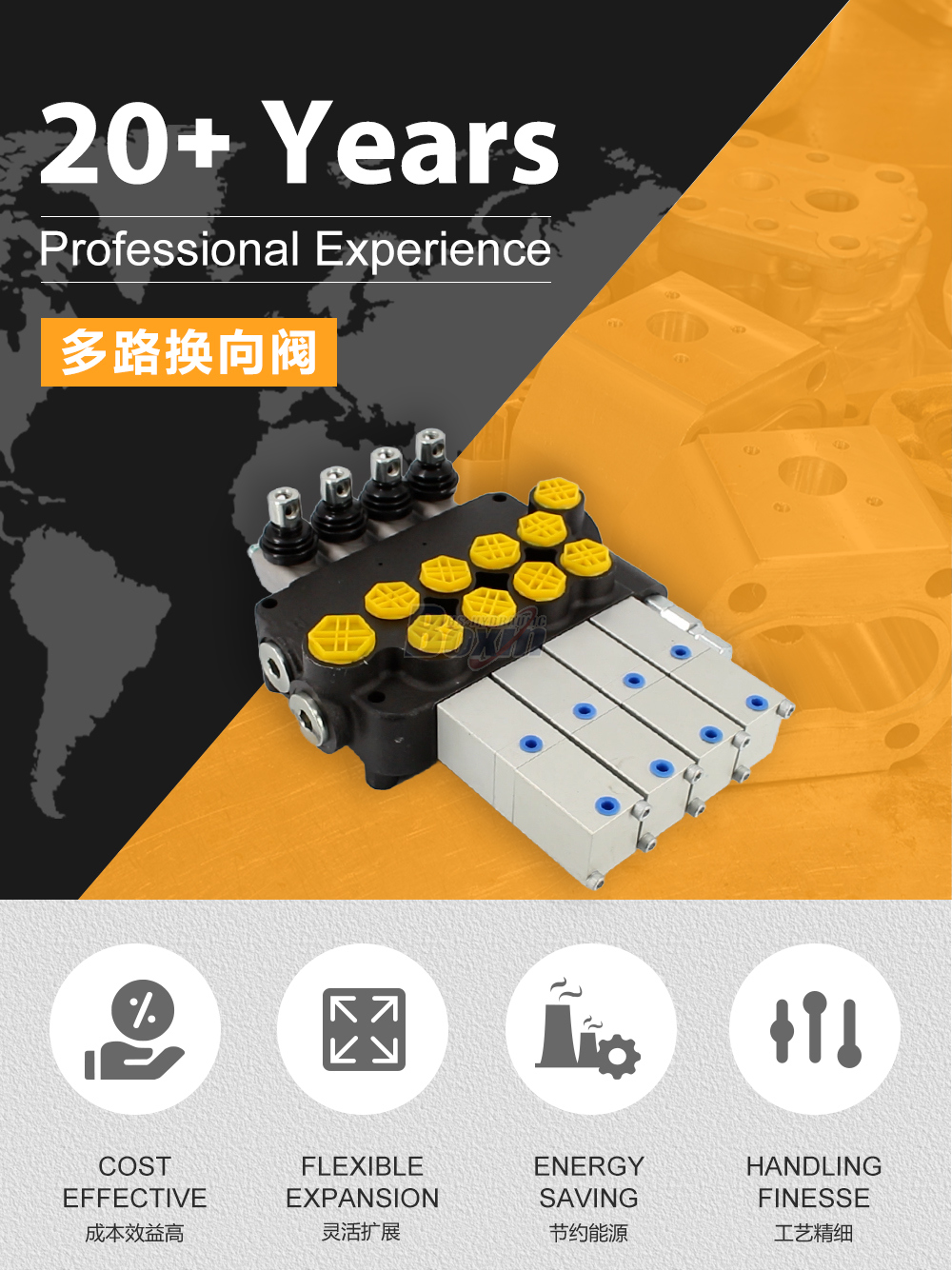 P80Q-G-4OT 气控 4 联 单块式方向阀
