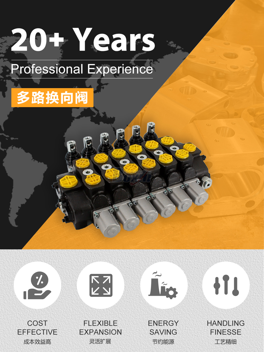 SD8 手控 6 联 分块式方向阀