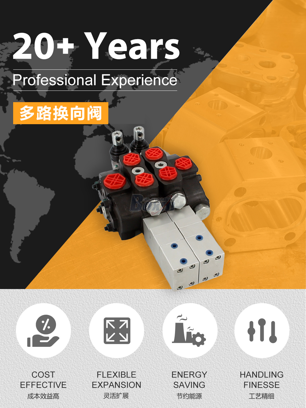 SD8 气控 2 联 分块式方向阀