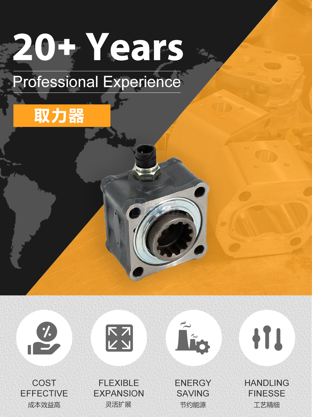 ZF50C-K 479.7牛米 1:1比例 取力器