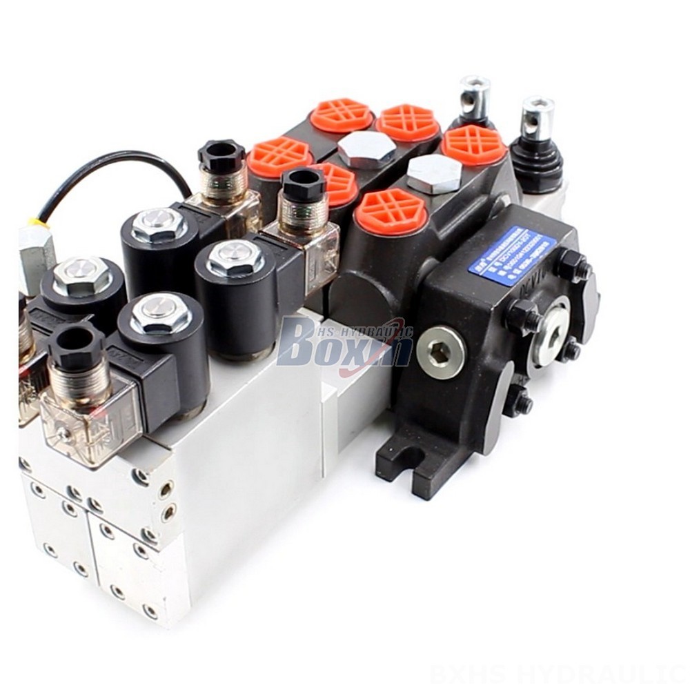 Solenoid Operated Control Valve Customize Electro-hydraulic 2 Spool Sectional Directional Valves cover photo