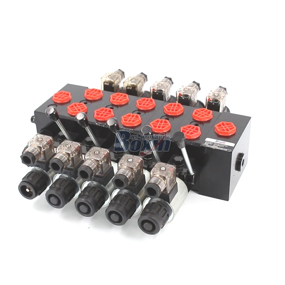 Solenoid Operated 5 Spool Sectional Directional Control Valve cover photo
