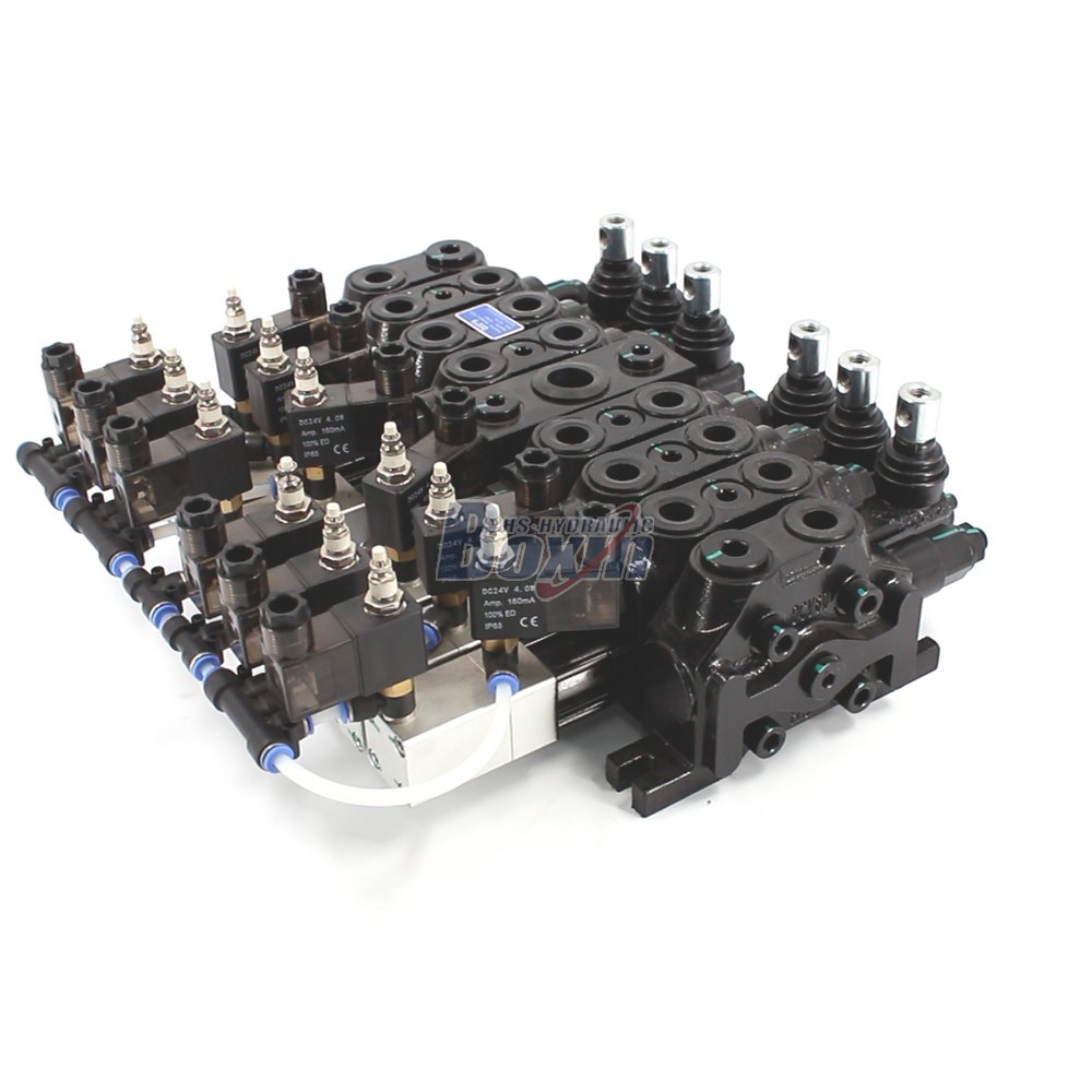 Pneumatic Hydraulic Sectional Valve with 6 Spool Configuration main image