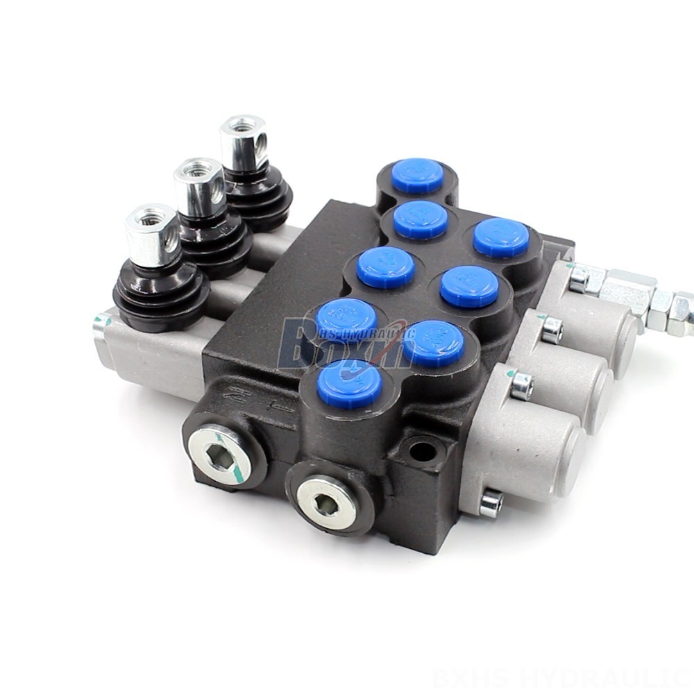 6 Way Hydraulic Diverter Valve 12v 3-Spool Directional Valve - P40-U78 Series | Wholesale & OEM main image