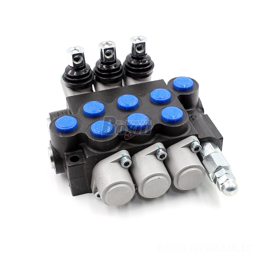 6 Way Hydraulic Diverter Valve 12v 3-Spool Directional Valve - P40-U78 Series | Wholesale & OEM main image