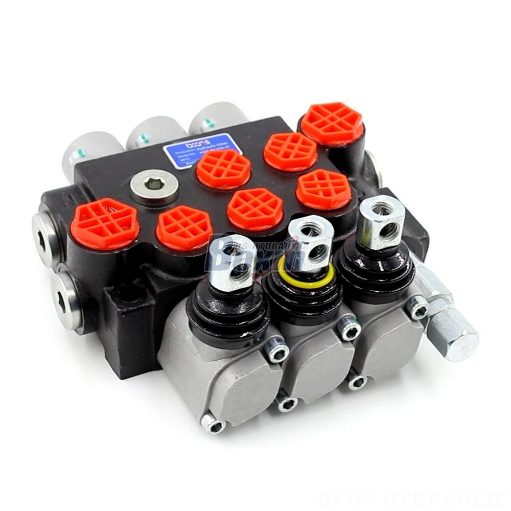 Solenoid Hydraulic Directional Control Valve P40 Manual 3 Spool Monoblock Directional Valve cover photo