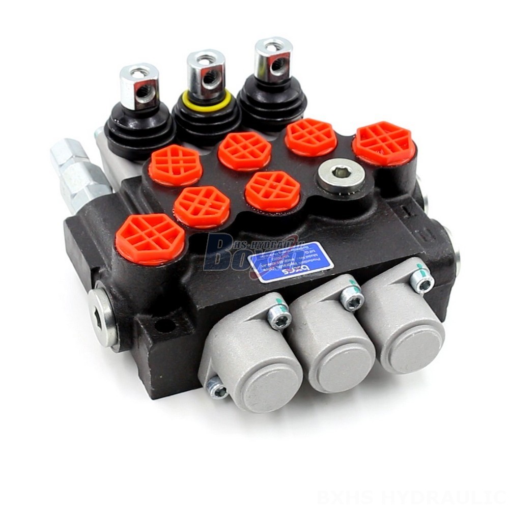Hydraulic Solenoid Valves Turnkey Solutions for P40 Manual 3 Spool Monoblock Directional Valve cover photo