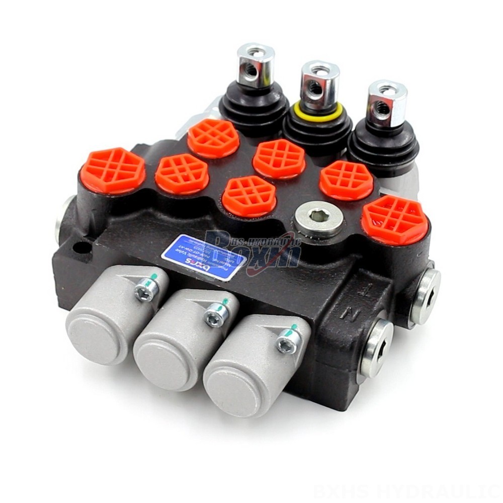 Hydraulic Solenoid Valves Turnkey Solutions for P40 Manual 3 Spool Monoblock Directional Valve main image