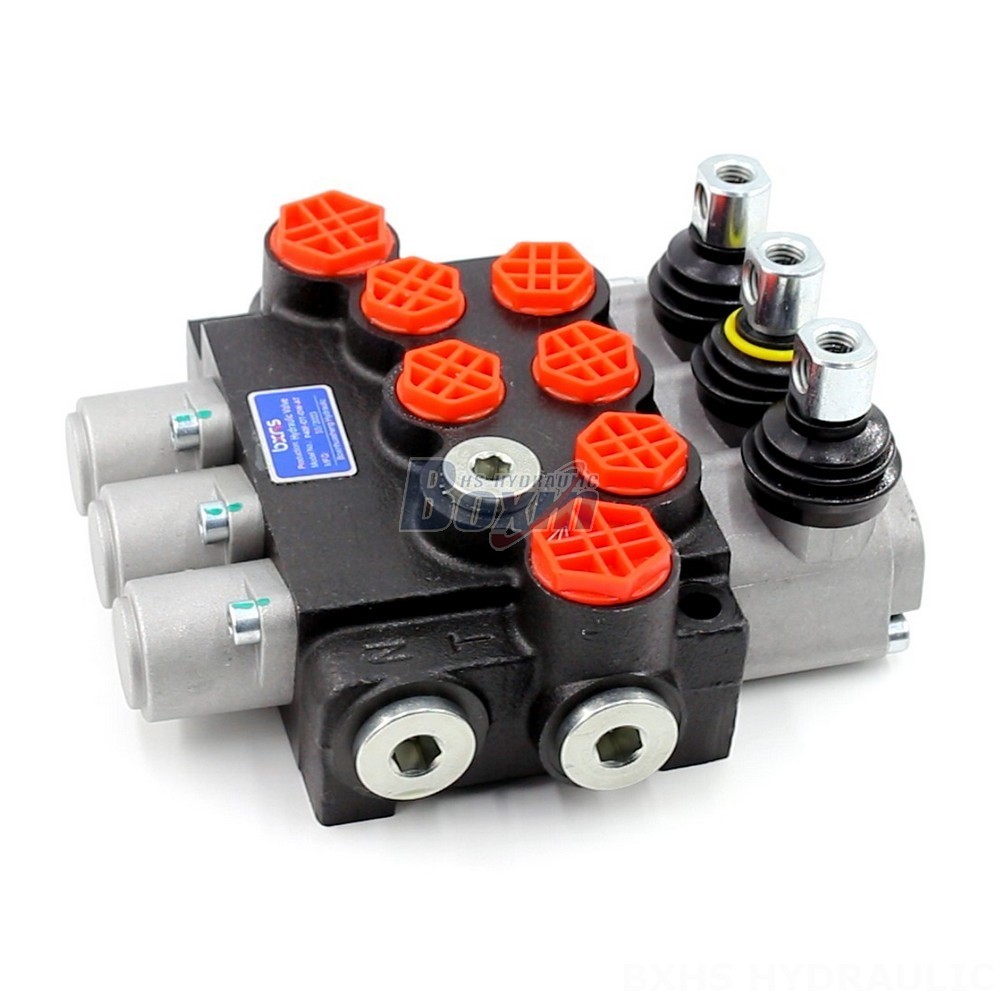 Hydraulic Solenoid Valves Turnkey Solutions for P40 Manual 3 Spool Monoblock Directional Valve main image