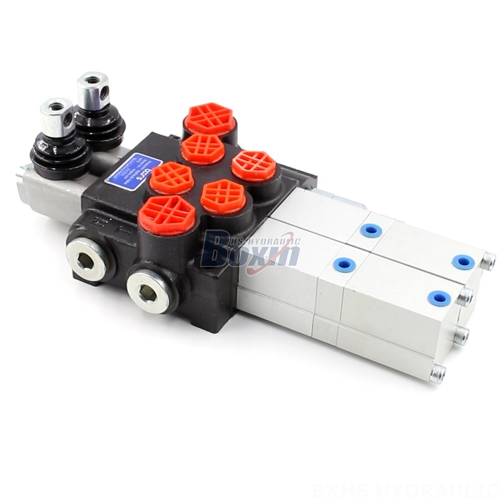 Manual Hydraulic Directional Control Valves P40 Pneumatic 2 Spool Monoblock Directional Valve cover photo