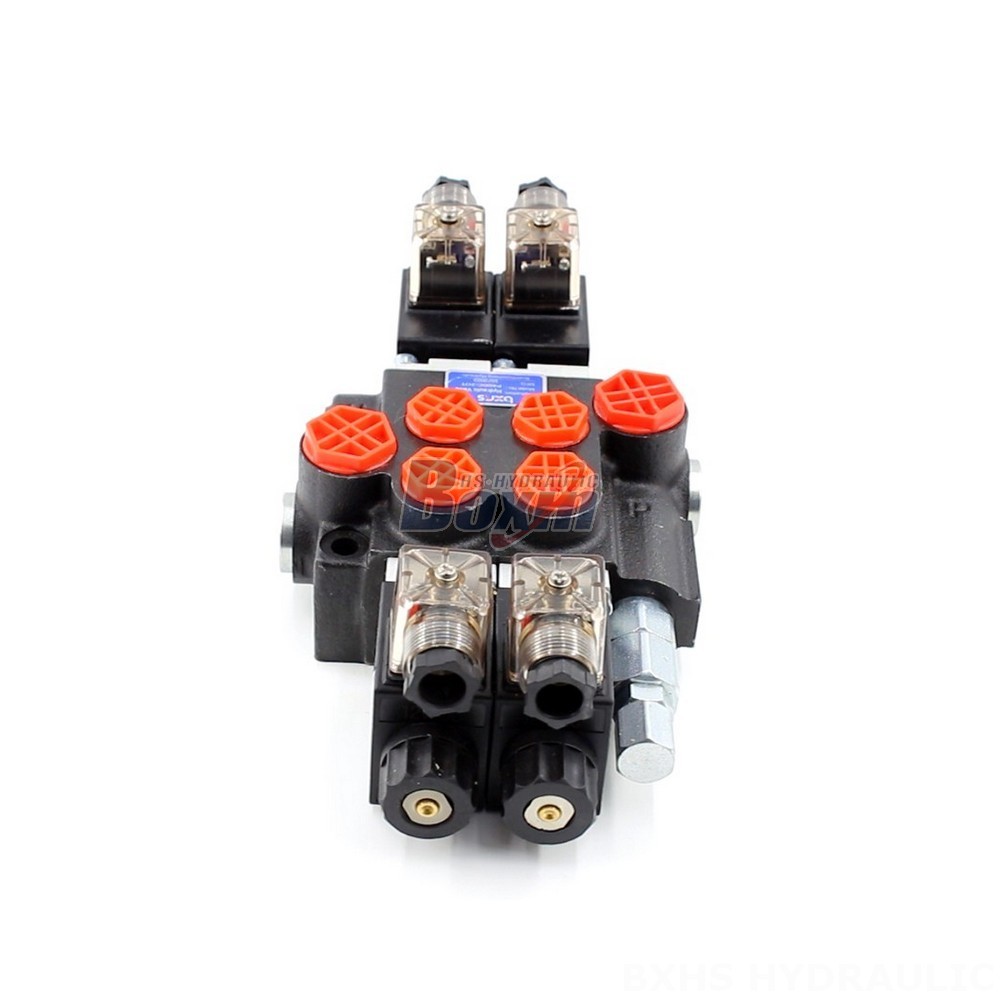 Pressure Control Valve Hydraulic Private Label P40 Solenoid 2 Spool Monoblock Directional Valves cover photo