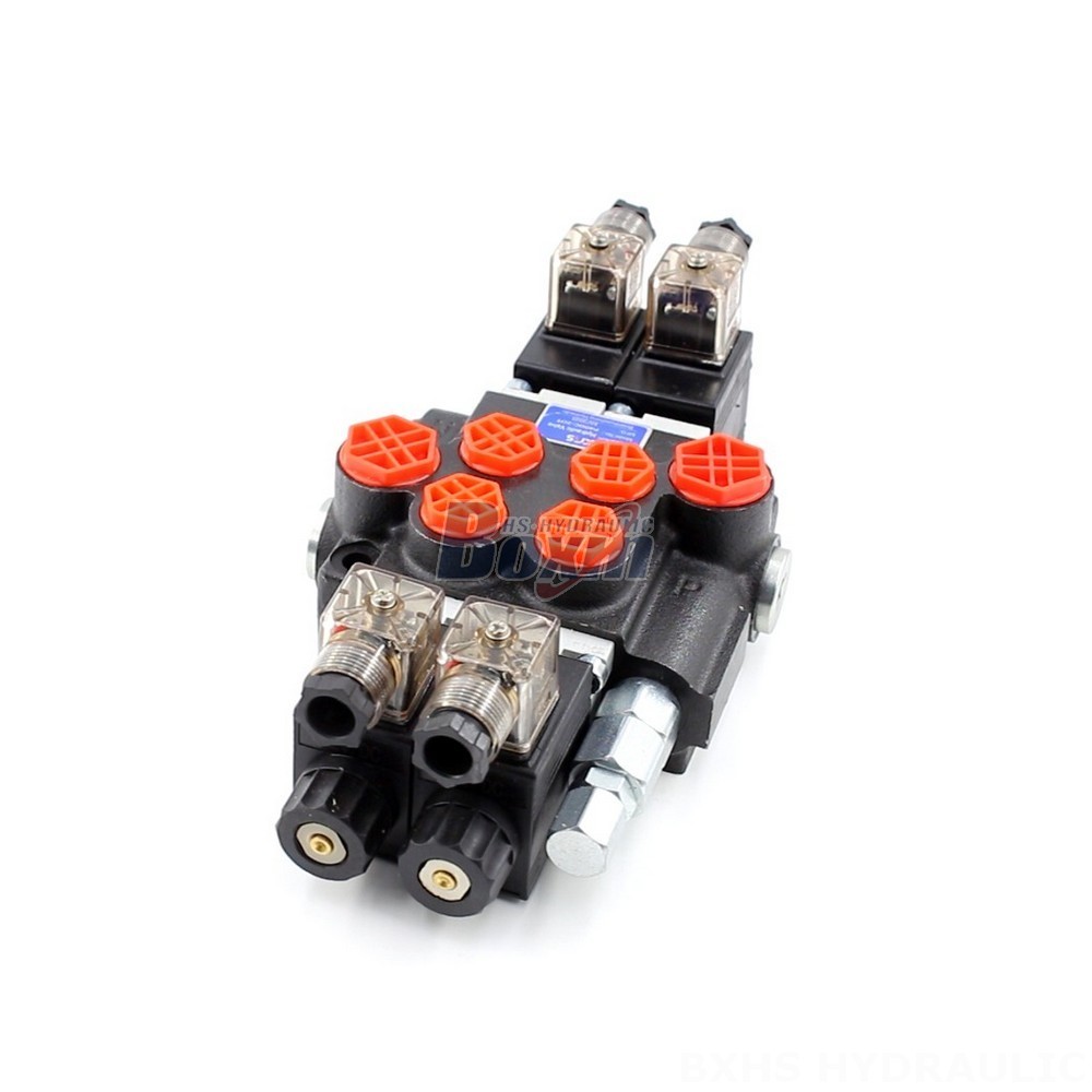 Sectional Hydraulic Control Valves Customized P40 Solenoid 2 Spool Monoblock Directional Valves main image