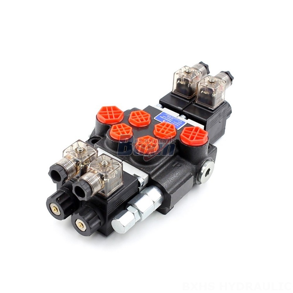 5 Spool Directional Control Valve P40 Solenoid 2 Spool Monoblock Directional Valve Manufacturing main image