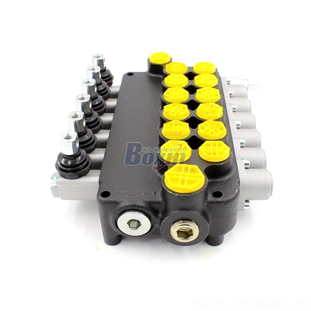 Hydraulic Diverter P80-G12-G34-6OT Manual 6 Spool Monoblock Directional Valve Manufacturer main image