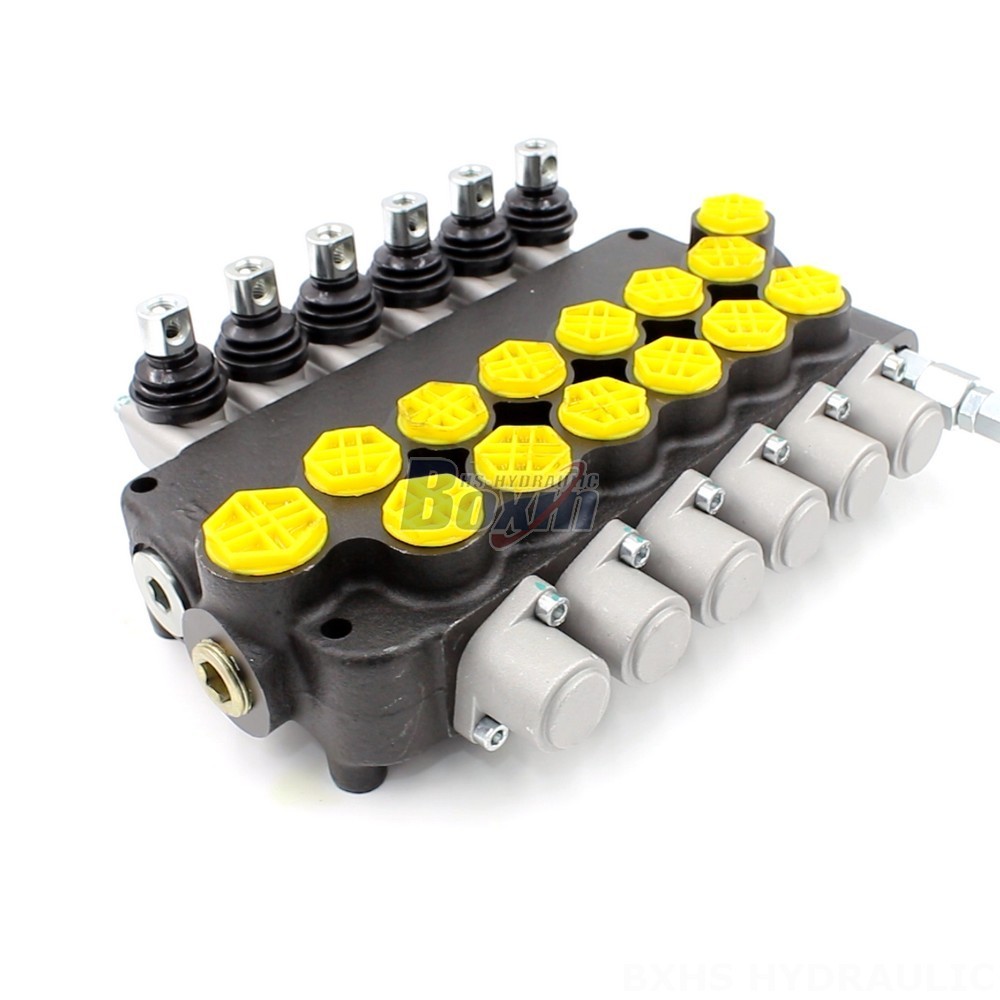 Tractor Hydraulic Steering Cylinder Valve Hydraulic Directional Control Valve P80-G12-G34-6OT cover photo