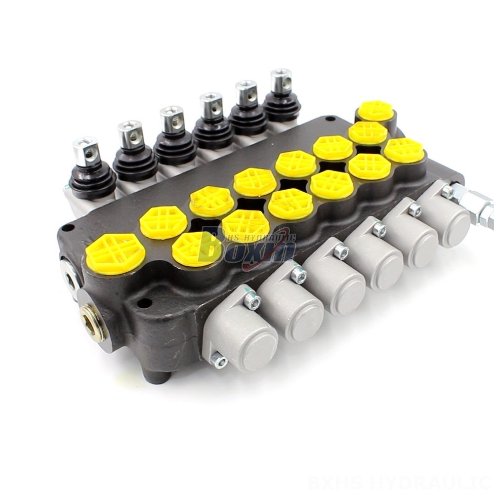 Hydraulic Diverter P80-G12-G34-6OT Manual 6 Spool Monoblock Directional Valve Manufacturer main image