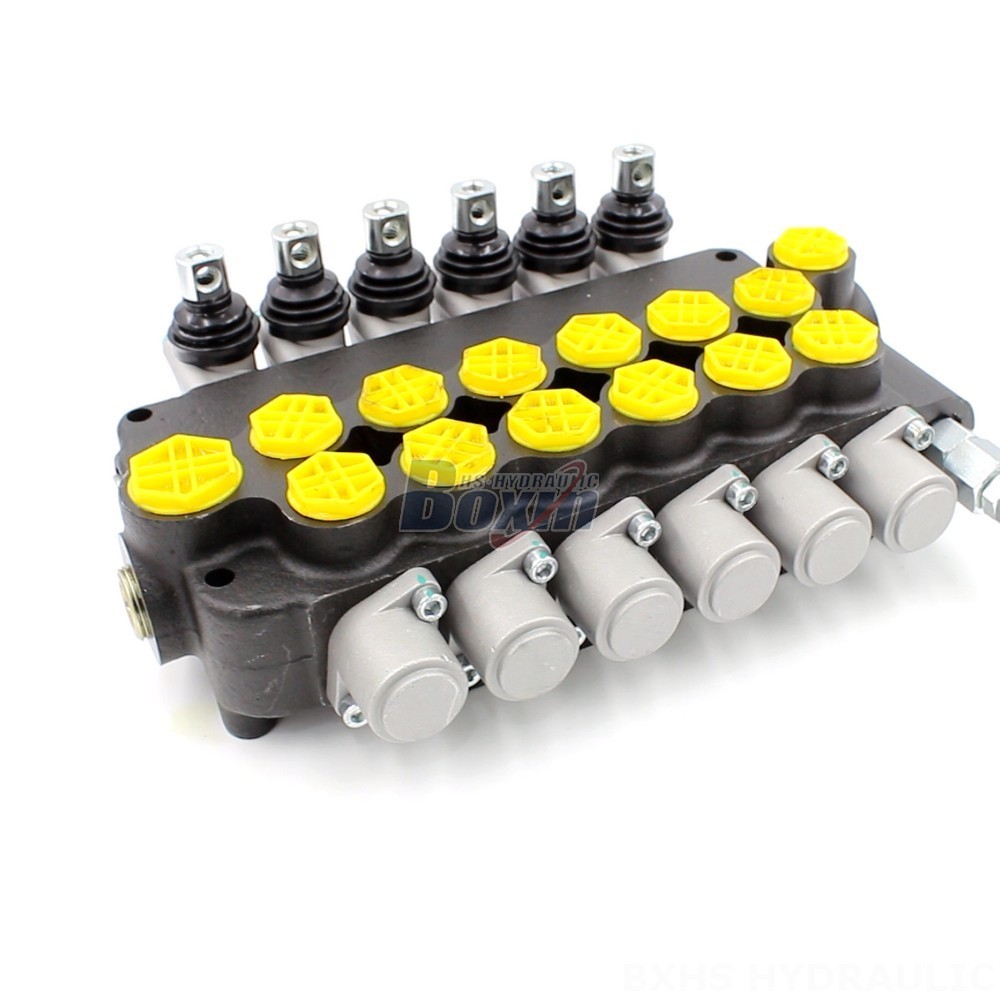 Double Compartment Hydraulic Oil Control Valve P80-G12-G34-6OT Valve Specification main image