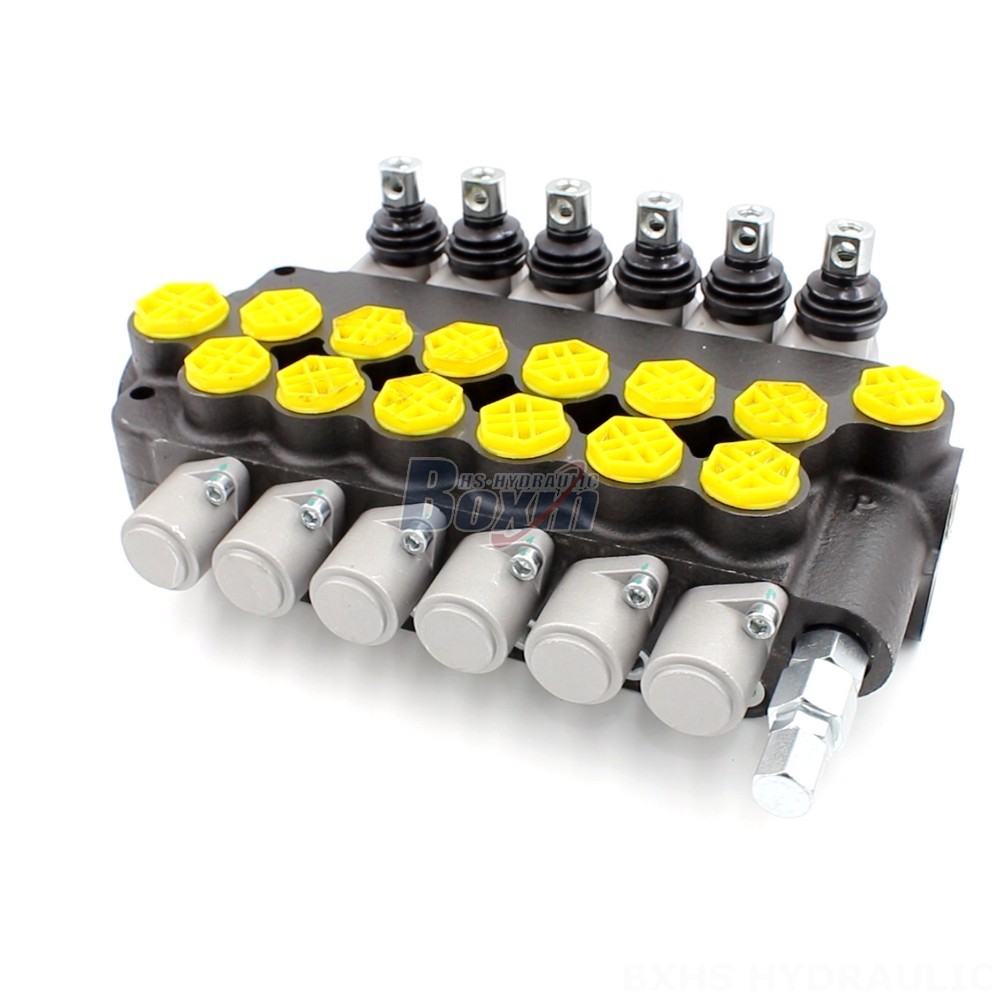 Double Compartment Hydraulic Oil Control Valve P80-G12-G34-6OT Valve Specification main image