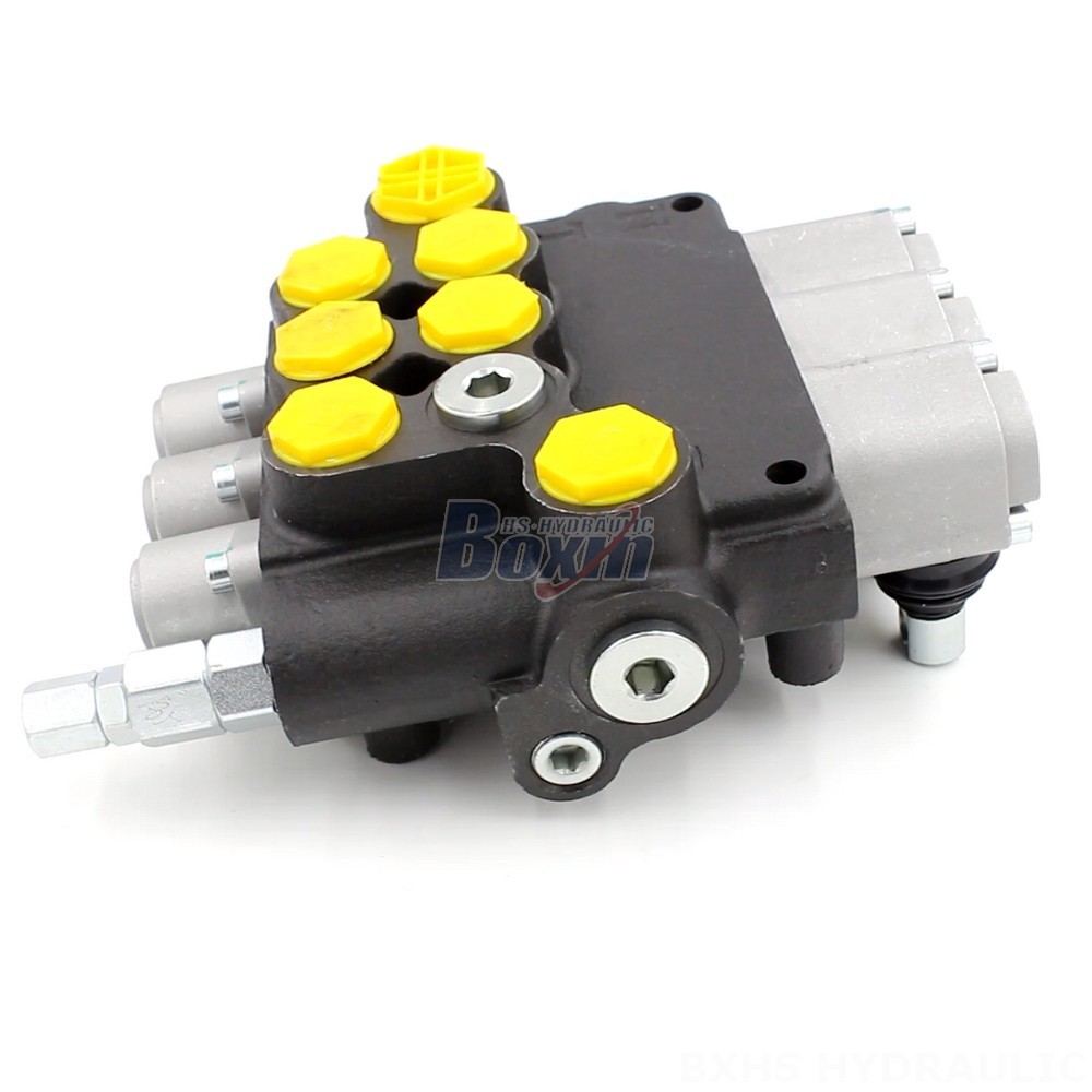 Hydraulic On-off Solenoid Valve Manual 3 Spool Monoblock Directional Valve | P80-G12-G34-AT-2OT cover photo